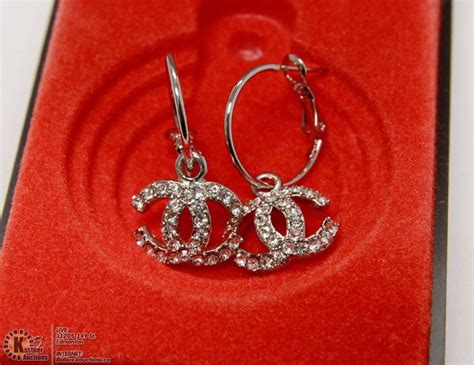 sterling silver replica chanel earrings|knockoff chanel earrings.